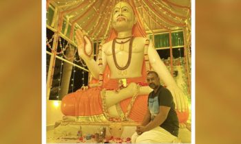 இந்தியாவிலேயே மிகப்பெரிய ராகவேந்திரர் சிலையை பிரதிஷ்டை செய்தார் லாரன்ஸ்